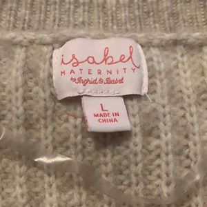 Creme maternity sweater